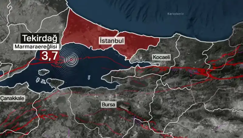 Marmara Denizi’nde 3,7 Büyüklüğünde Deprem: Şehirde Panik Havası!